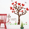 Red Heart Love Tree Vinyl Wall Art Decals